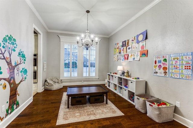 dining room featuring crown molding, baseboards, and wood finished floors