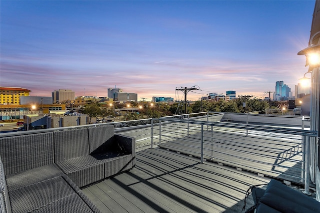 balcony with a city view