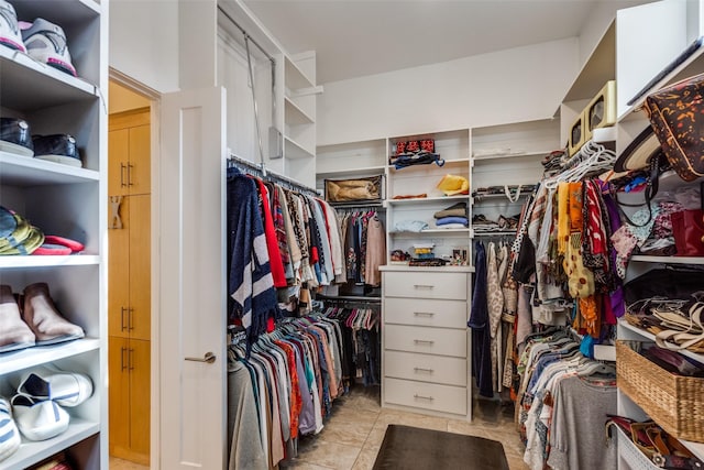 view of walk in closet