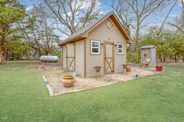 view of shed