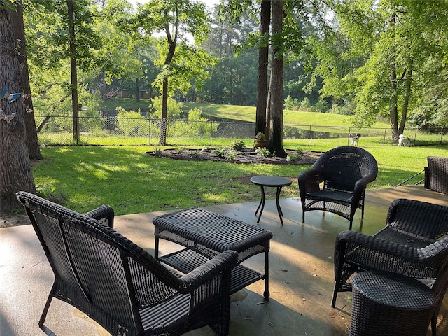 view of patio / terrace with a fenced backyard