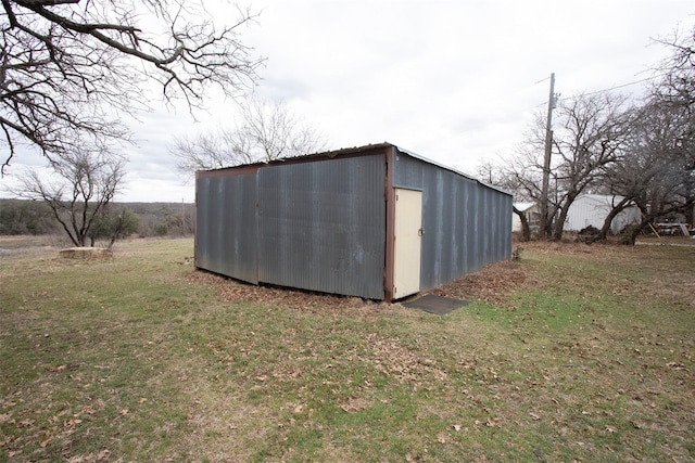 view of shed