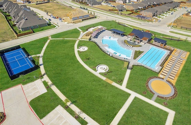 bird's eye view featuring a residential view