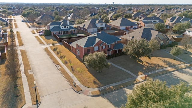 aerial view with a residential view