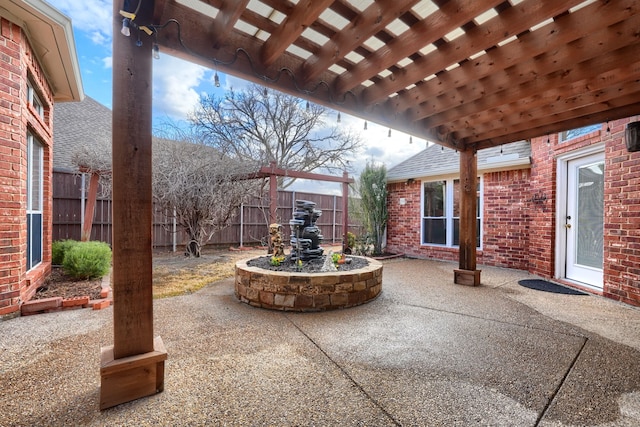 view of patio / terrace with fence