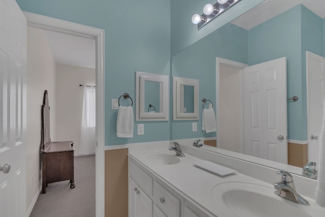 1661 Terrace Dr, Lantana, TX 76226 - full bath with double vanity and baseboards