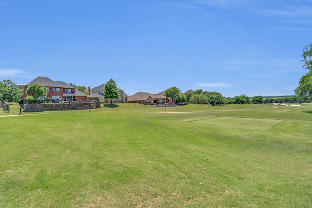 1661 Terrace Dr, Lantana, TX 76226 - view of community featuring a yard, golf course view, and a residential view