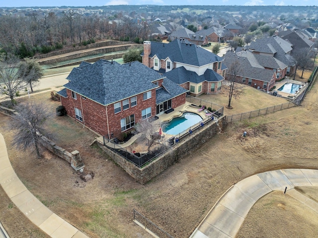 bird's eye view featuring a residential view