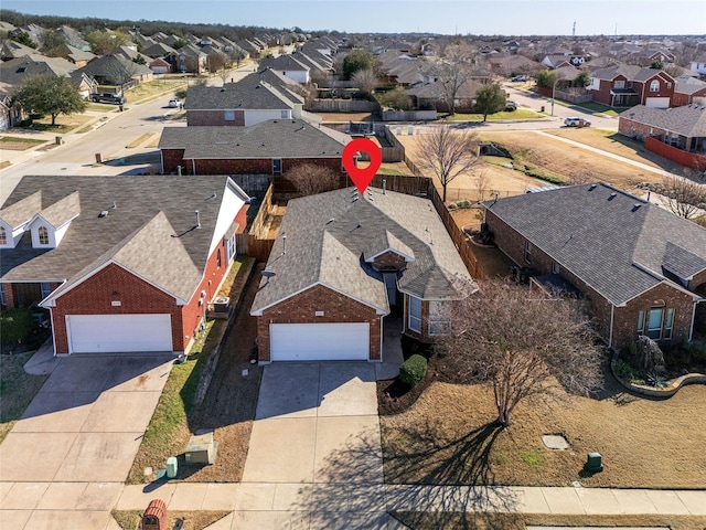 aerial view featuring a residential view