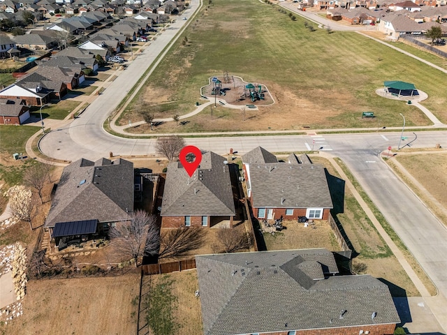 aerial view featuring a residential view