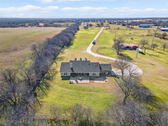 bird's eye view with a rural view