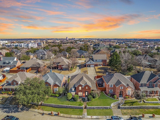 bird's eye view with a residential view