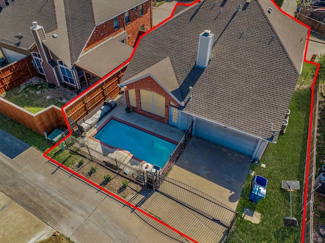 view of pool with a fenced in pool and a fenced backyard