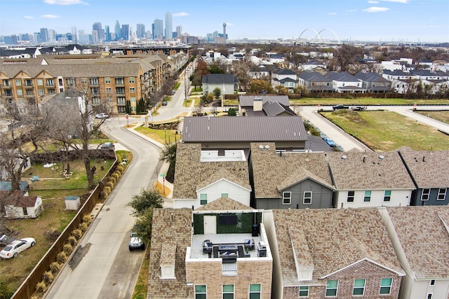 2656 El Camino Ln, Dallas, TX 75212 - aerial view of residential area featuring city skyline