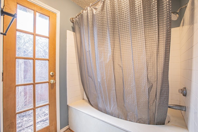 full bathroom featuring shower / tub combo