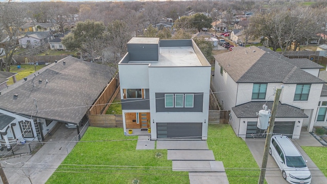 aerial view featuring a residential view