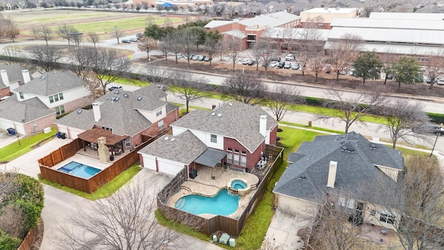 drone / aerial view with a residential view