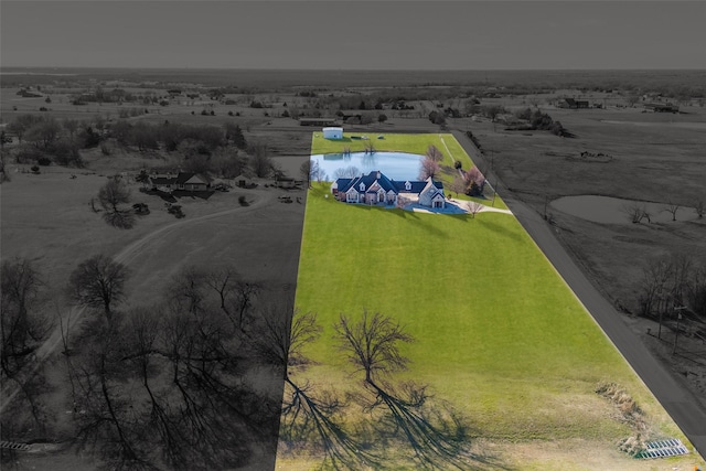 drone / aerial view featuring a rural view