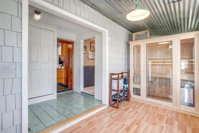 interior space featuring wood finished floors