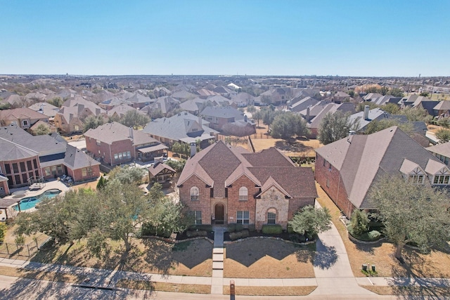 bird's eye view with a residential view