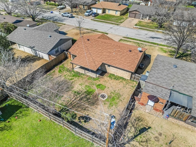 aerial view featuring a residential view