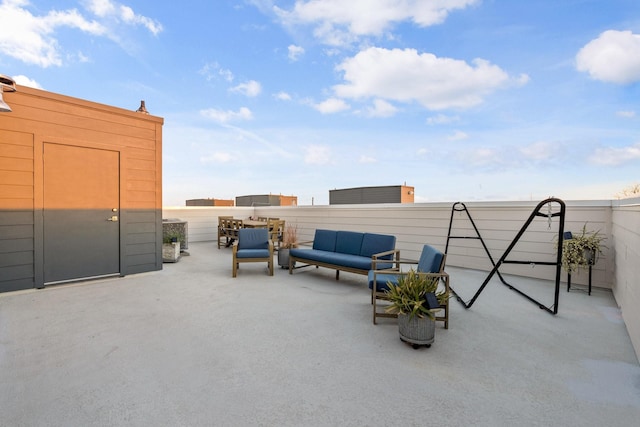 view of patio with outdoor lounge area