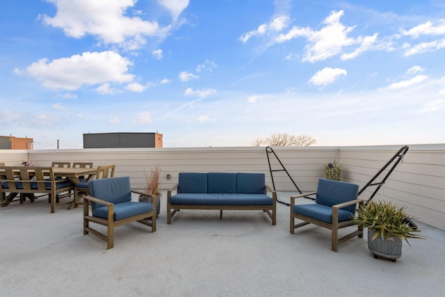 view of patio / terrace featuring an outdoor hangout area