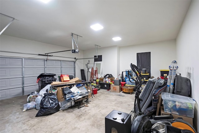 garage featuring a garage door opener