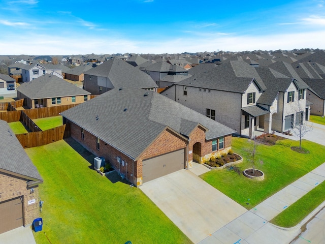 bird's eye view featuring a residential view