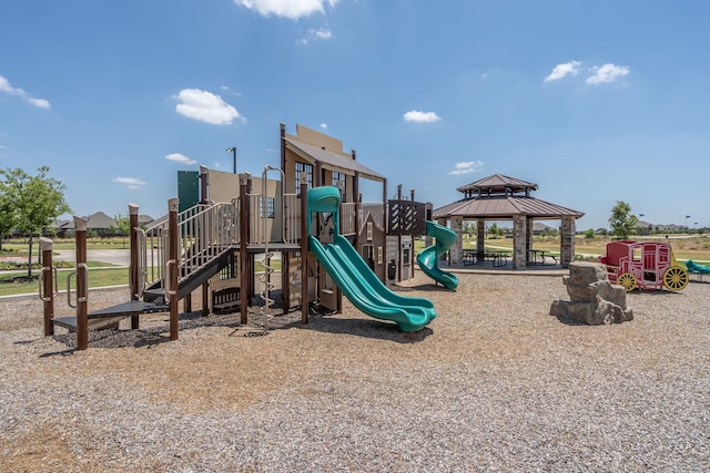 communal playground with a gazebo