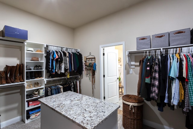 view of walk in closet