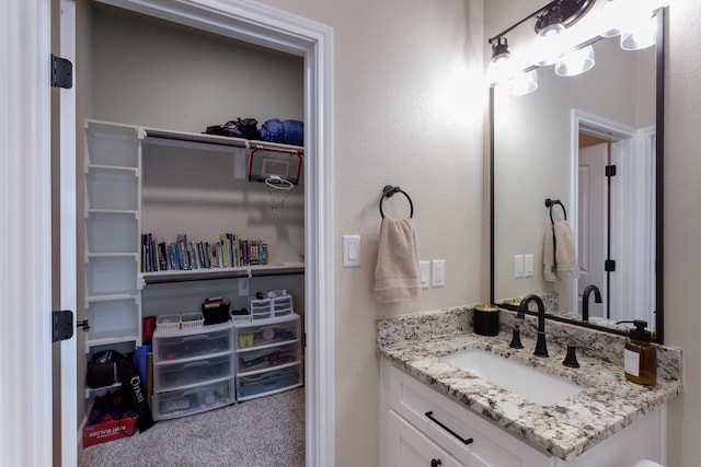 bathroom with vanity