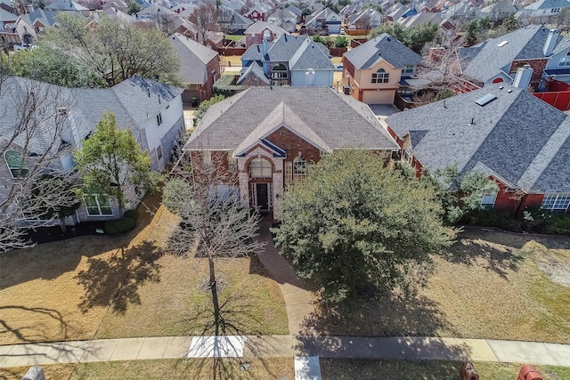 drone / aerial view with a residential view