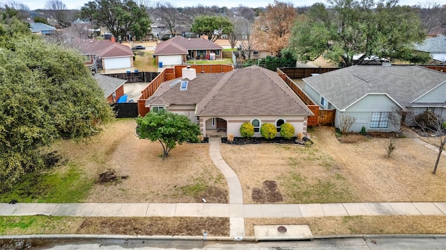 bird's eye view featuring a residential view