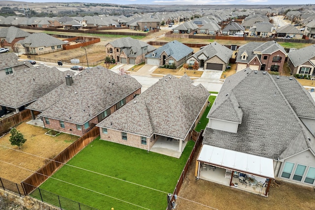 aerial view featuring a residential view