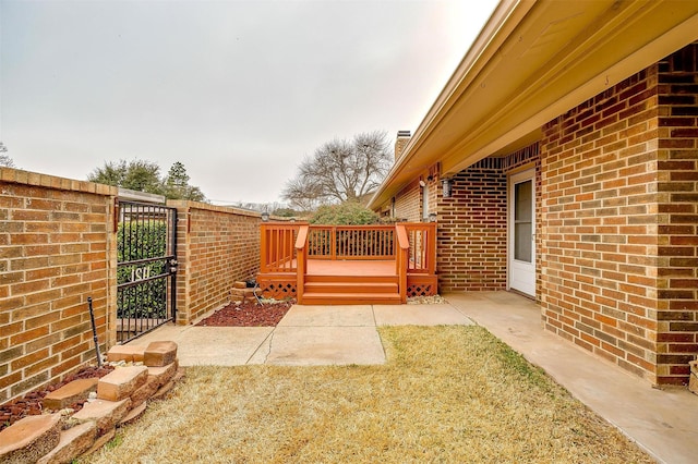 exterior space featuring a deck