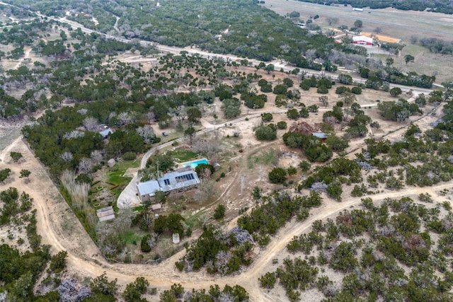 aerial view featuring a rural view