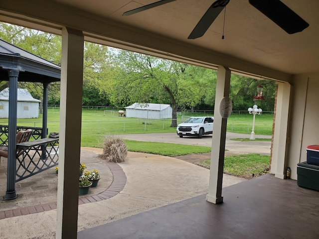 view of patio / terrace with fence