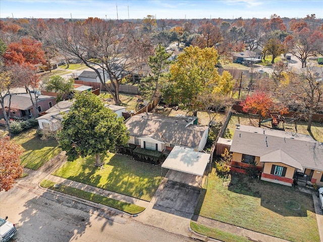 aerial view featuring a residential view