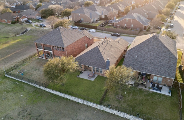 aerial view featuring a residential view