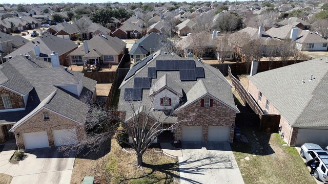 drone / aerial view with a residential view