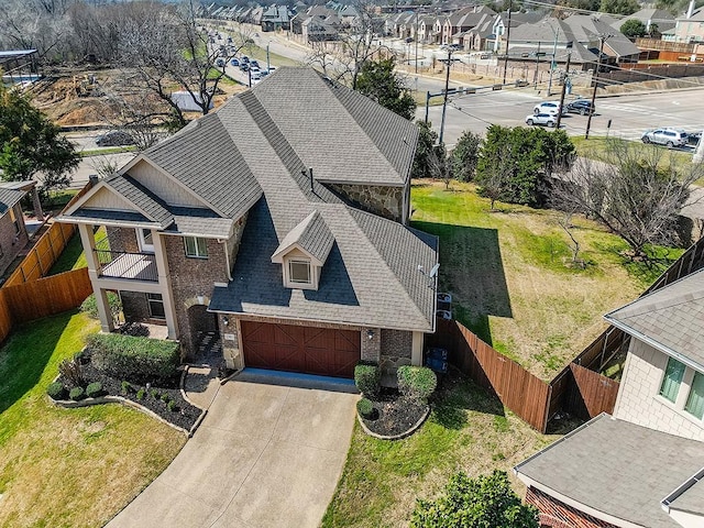 drone / aerial view featuring a residential view