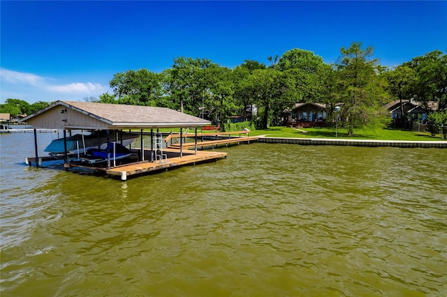 154 Ocean Dr, Gun Barrel City, TX 75156 - view of dock with a water view and boat lift
