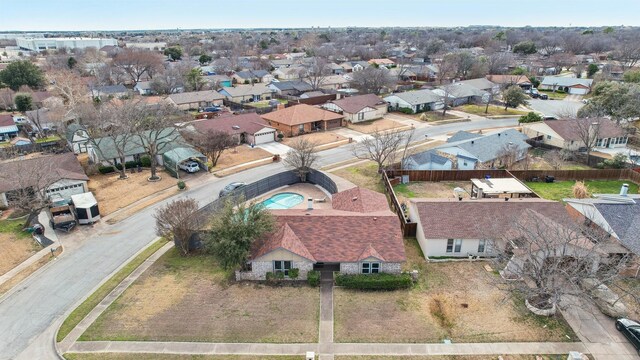 drone / aerial view featuring a residential view