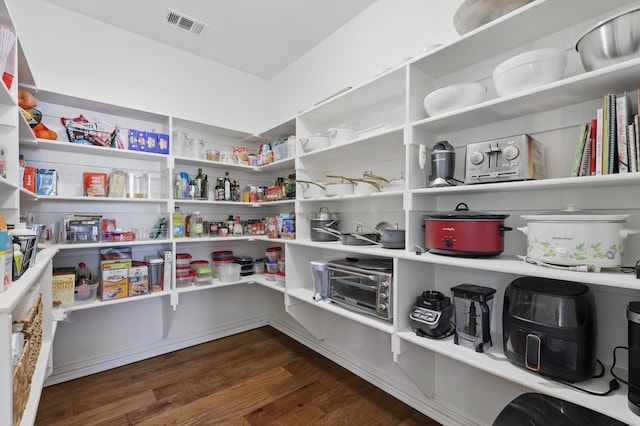 pantry with visible vents