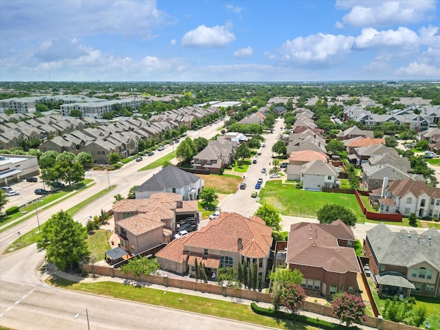 aerial view with a residential view