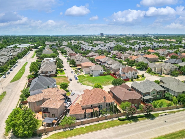 bird's eye view with a residential view