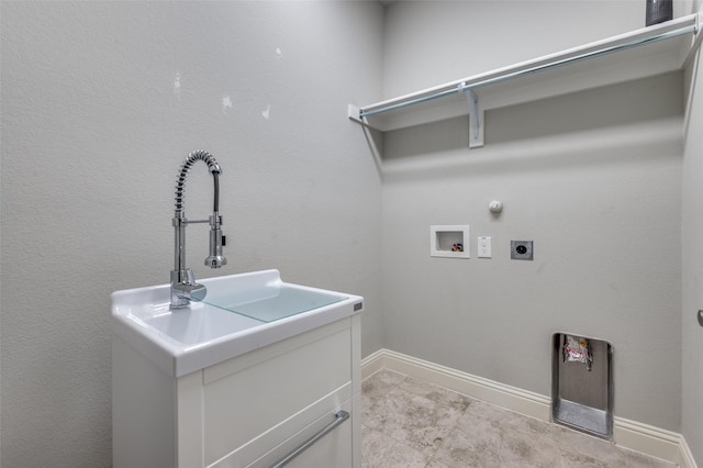 9804 Bitterroot Dr, Little Elm, TX 75068 - washroom with electric dryer hookup, washer hookup, and hookup for a gas dryer