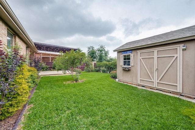 9804 Bitterroot Dr, Little Elm, TX 75068 - view of yard featuring a storage shed