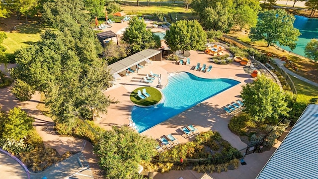 9804 Bitterroot Dr, Little Elm, TX 75068 - bird's eye view of a pool